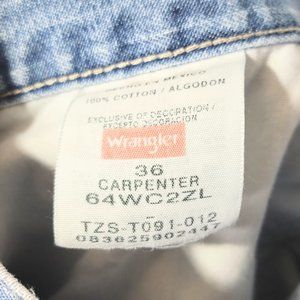 Wrangler 64wc2zl Mens Denim Carpenter 